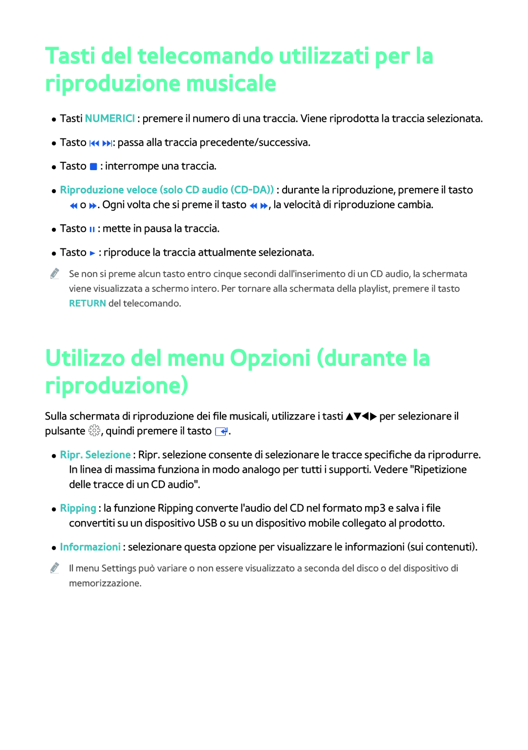 Samsung BD-H8509S/ZG, BD-H8500/EN, BD-H8500/ZF manual Utilizzo del menu Opzioni durante la riproduzione 