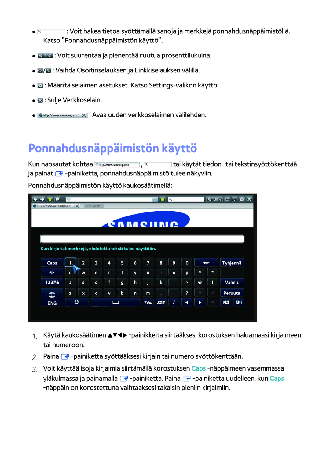 Samsung BD-H8900N/XE manual Katso Ponnahdusnäppäimistön käyttö, Voit suurentaa ja pienentää ruutua prosenttilukuina 