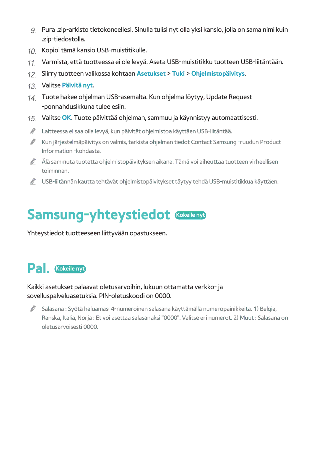 Samsung BD-H8900N/XE, BD-H8500N/XE manual Samsung-yhteystiedot Kokeile nyt, Yhteystiedot tuotteeseen liittyvään opastukseen 