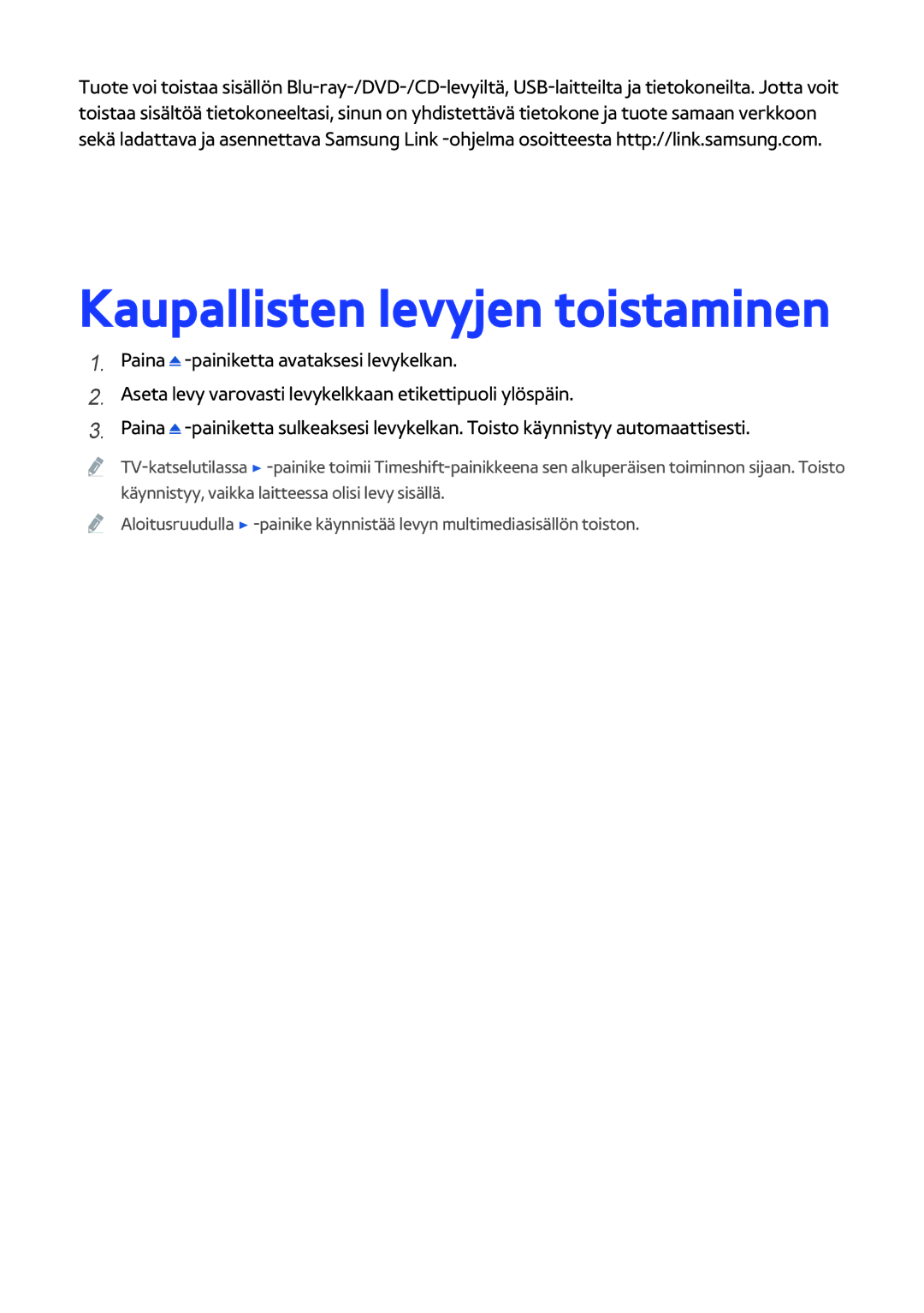 Samsung BD-H8500N/XE, BD-H8900N/XE manual Kaupallisten levyjen toistaminen 