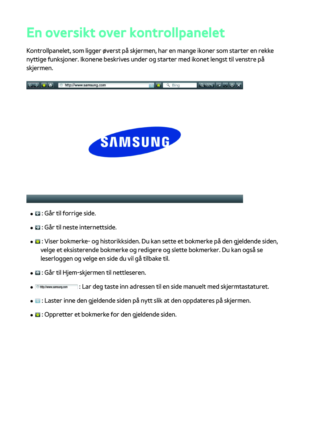 Samsung BD-H8500N/XE, BD-H8900N/XE manual En oversikt over kontrollpanelet 