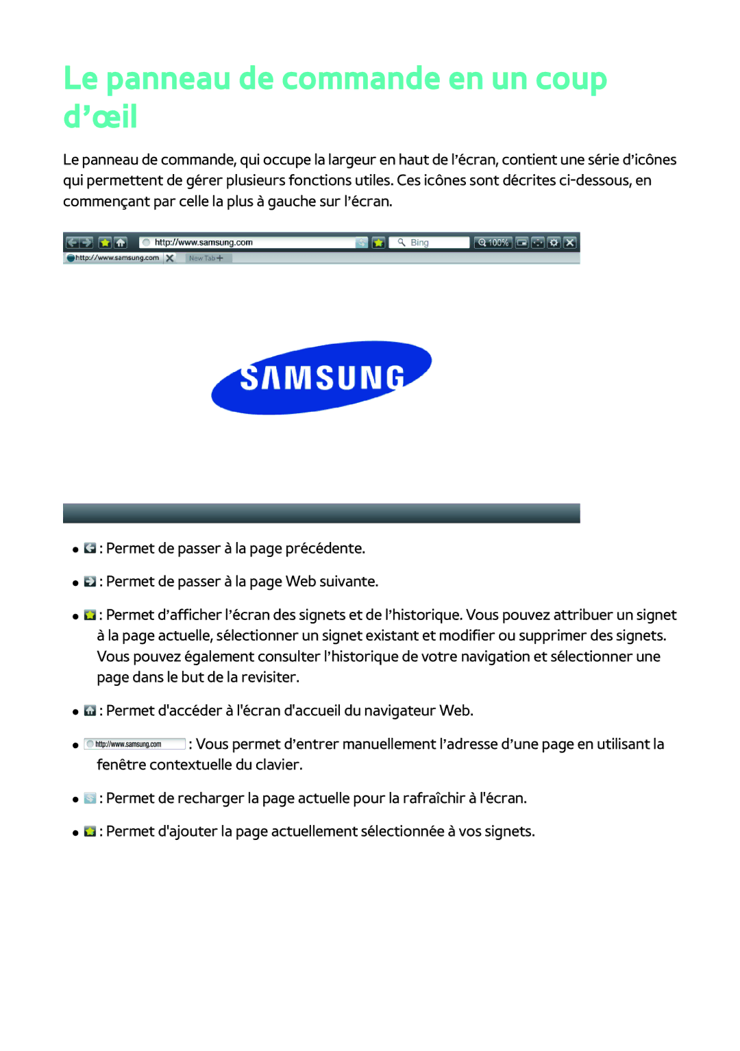 Samsung BD-H8900/ZF, BD-H8500/ZF manual Le panneau de commande en un coup d’œil 