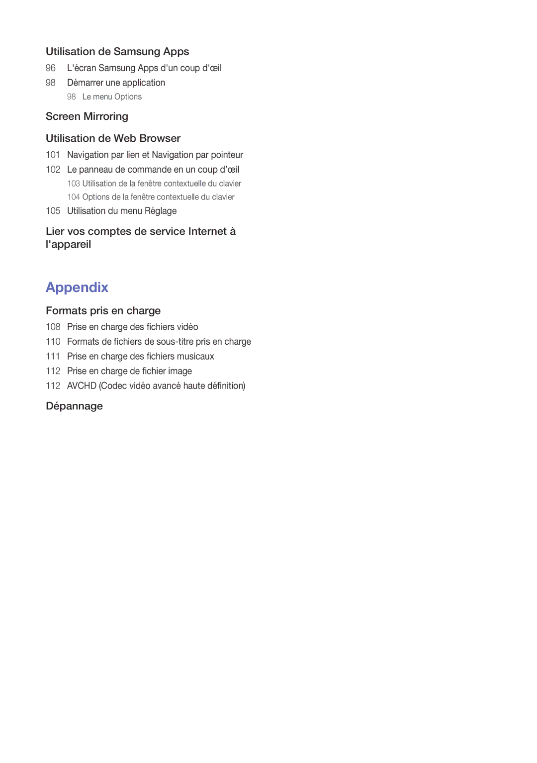 Samsung BD-H8500/ZF, BD-H8900/ZF manual Appendix 