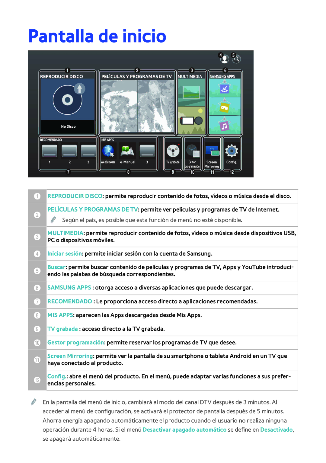 Samsung BD-H8500/ZF, BD-H8900/ZF manual Pantalla de inicio, Reproducir Disco 