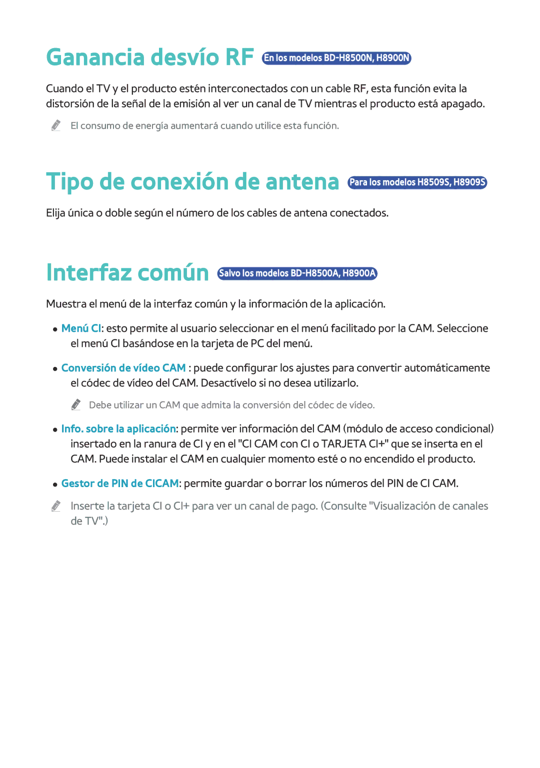 Samsung BD-H8900/ZF, BD-H8500/ZF manual Ganancia desvío RF En los modelos BD-H8500N, H8900N 