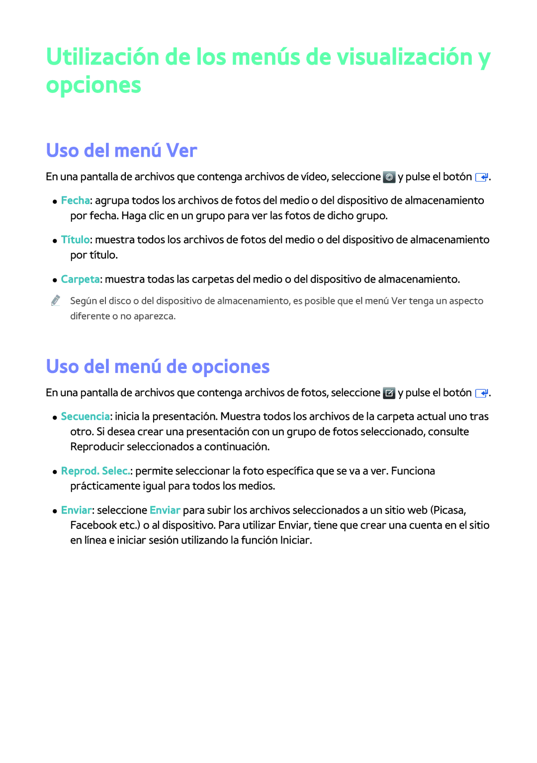 Samsung BD-H8500/ZF, BD-H8900/ZF manual Utilización de los menús de visualización y opciones 