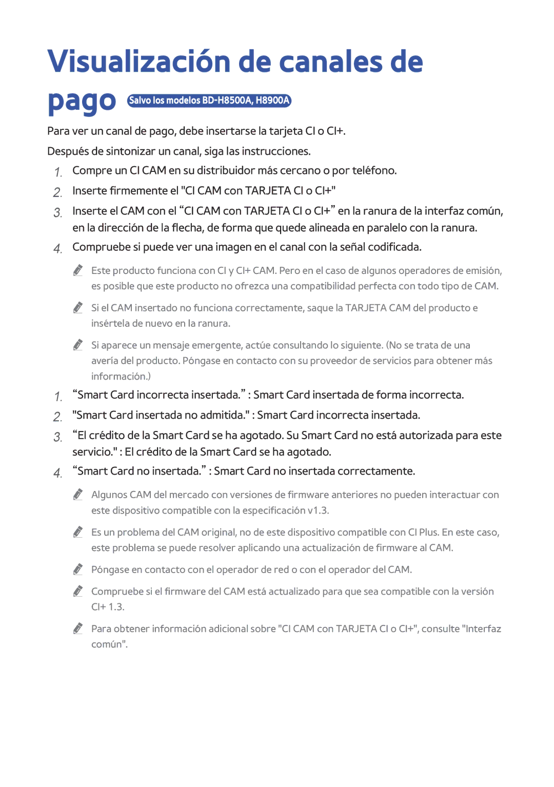 Samsung BD-H8900/ZF, BD-H8500/ZF manual Visualización de canales de 