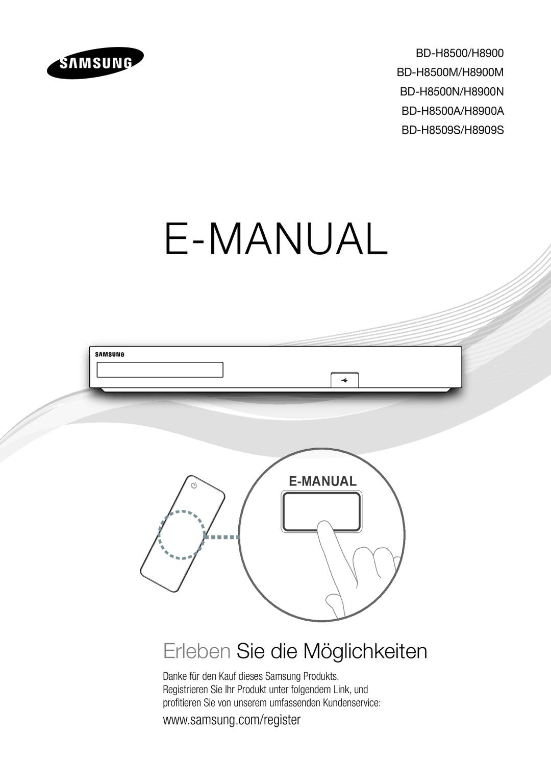 Samsung BD-H8900/EN, BD-H8500/EN, BD-H8900/ZF, BD-H8500/ZF, BD-H8500M/XU manual BD-HDD Combo, Please register your product at 