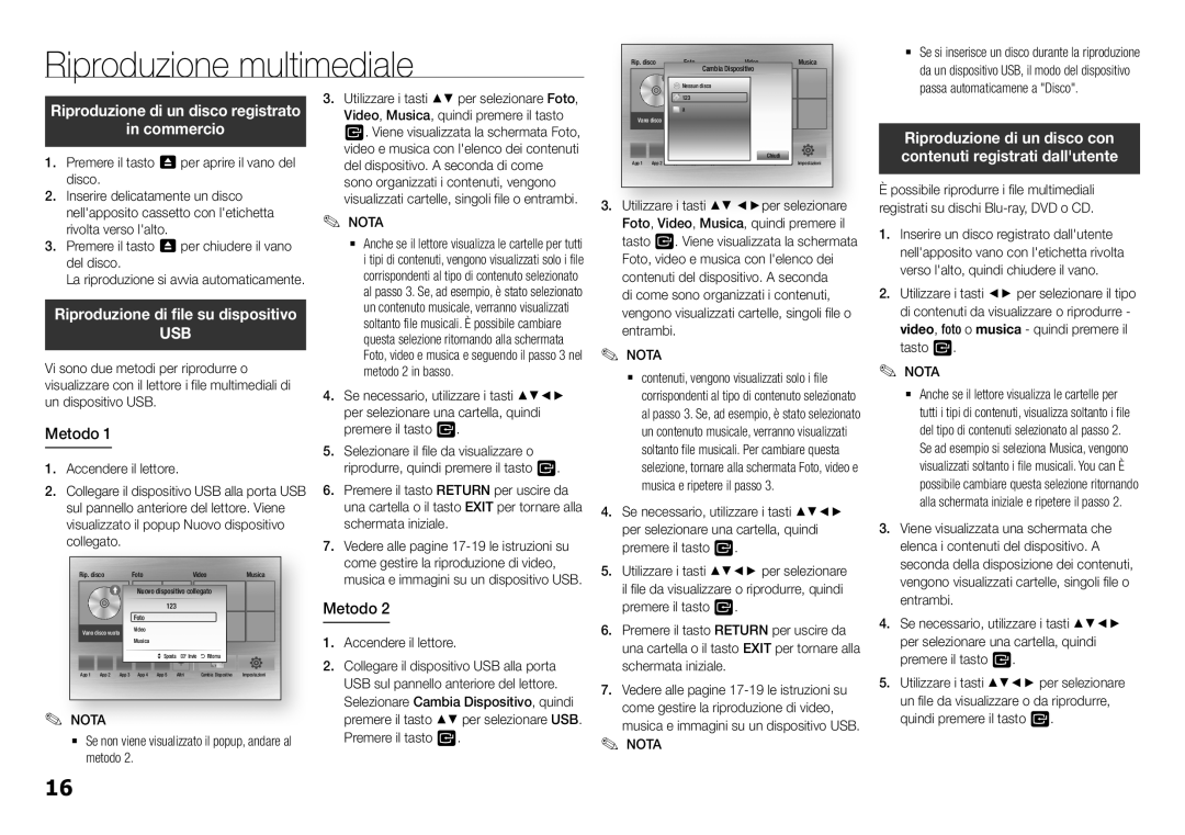 Samsung BD-J5500/ZF Riproduzione multimediale, Commercio, Metodo, `` Se non viene visualizzato il popup, andare al metodo 