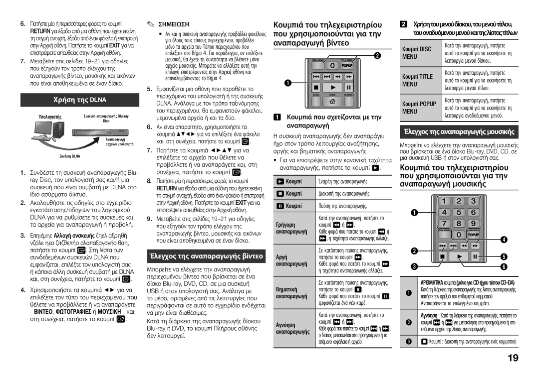 Samsung BD-J5900/EN manual Κουμπιά που σχετίζονται με την αναπαραγωγή, Menu 