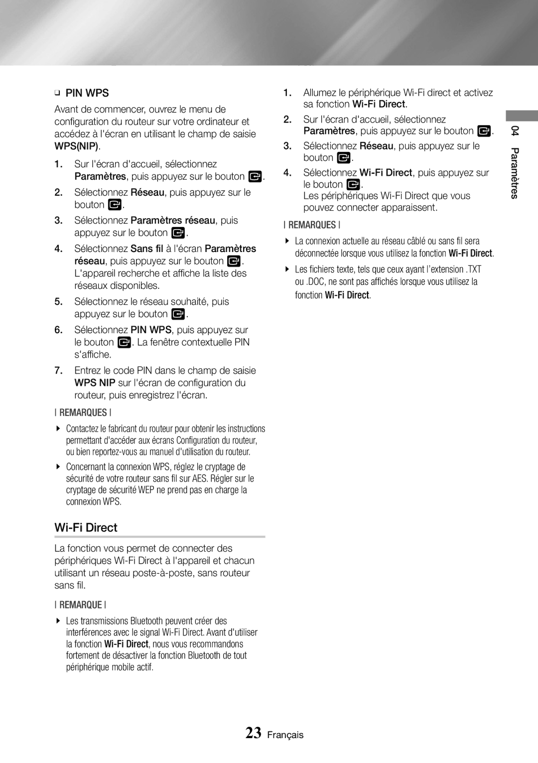 Samsung BD-J6300/ZF manual Wi-Fi Direct, Ğğ Pin Wps 