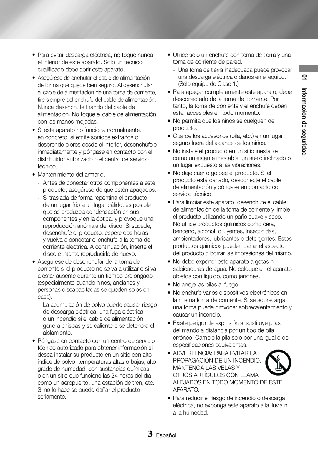 Samsung BD-J6300/ZF manual No permita que los niños se cuelguen del producto 