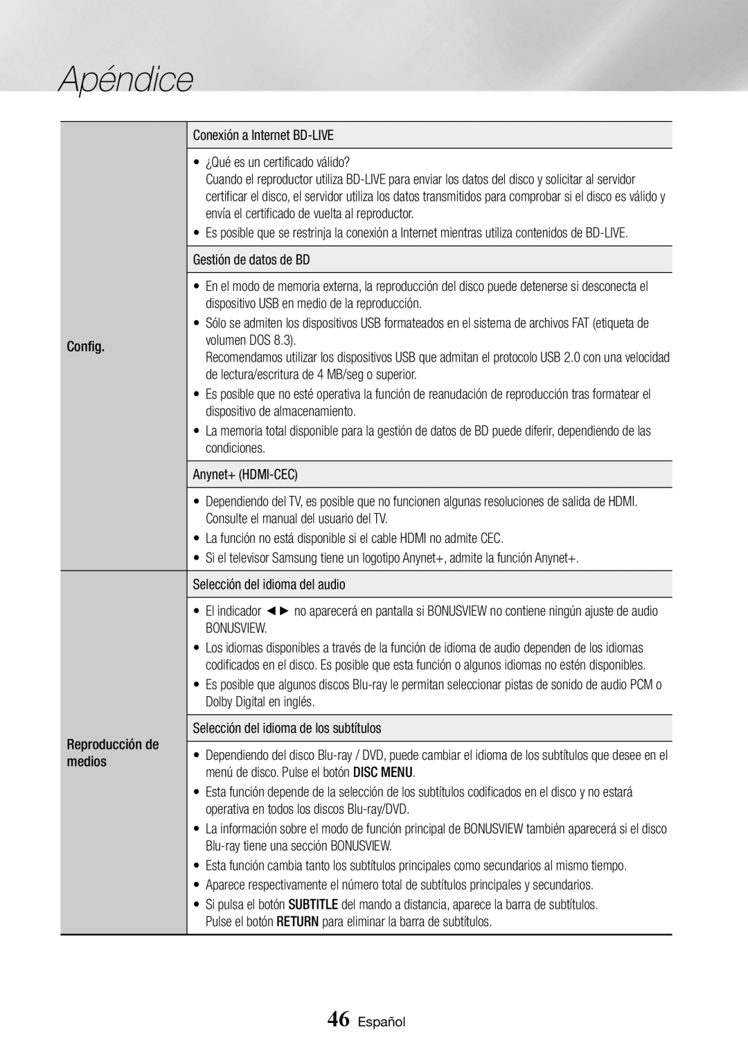 Samsung BD-J6300/ZF manual Bonusview 