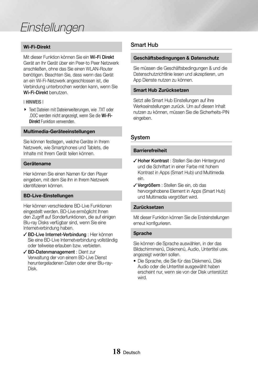 Samsung BD-J6300/ZG manual Smart Hub, System 