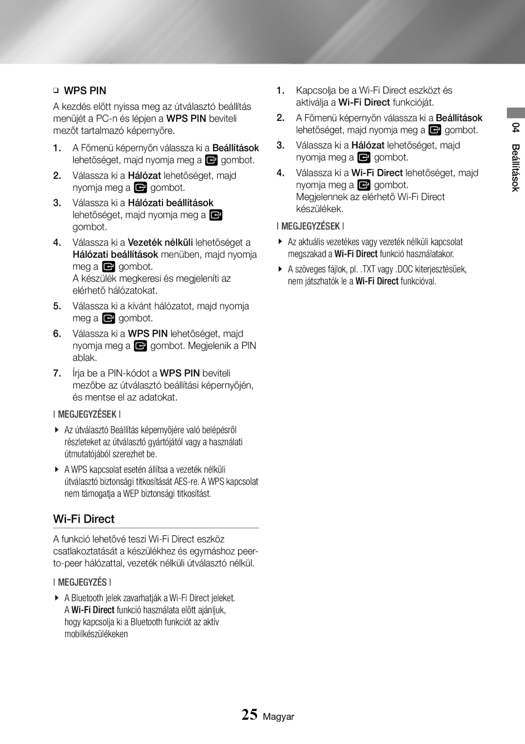 Samsung BD-J7500/EN manual Wi-Fi Direct, Ğğ Wps Pin 