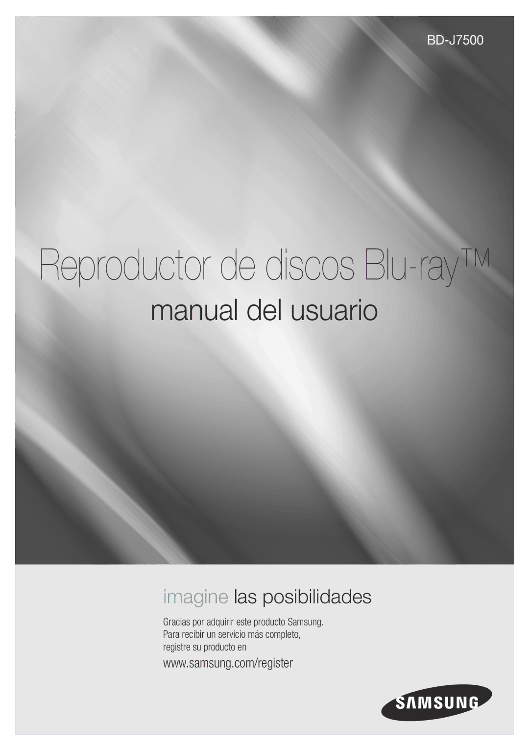 Samsung BD-J7500/ZF manual Reproductor de discos Blu-ray 