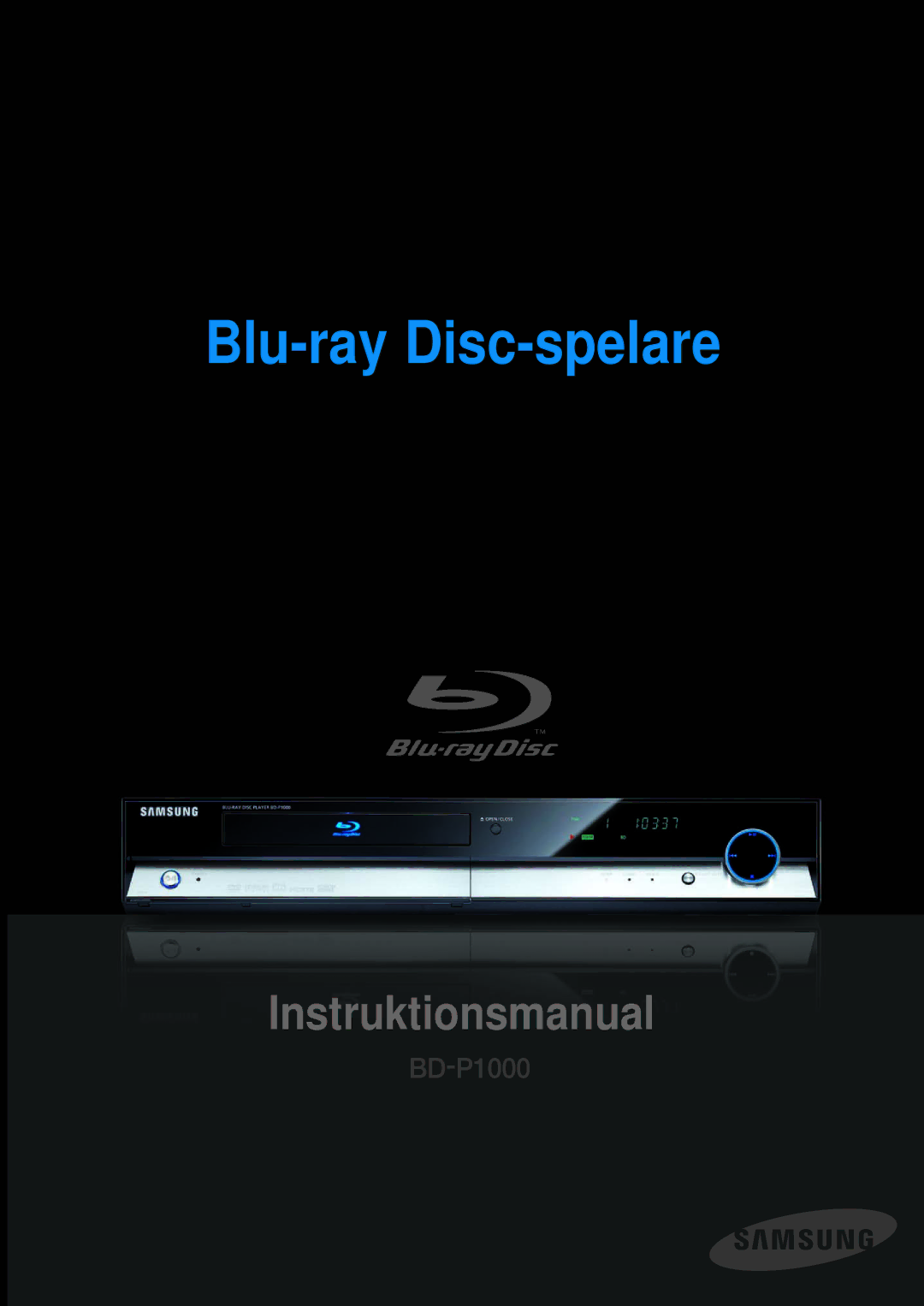 Samsung BD-P1000/XEE manual Blu-ray Disc-spelare 