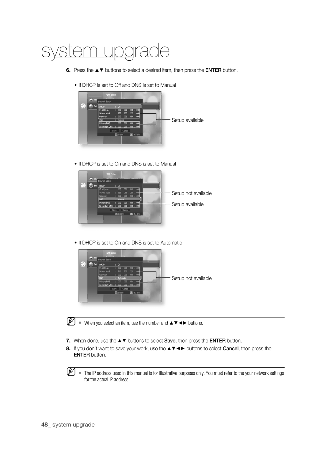 Samsung BD-P1400 user manual Dns 