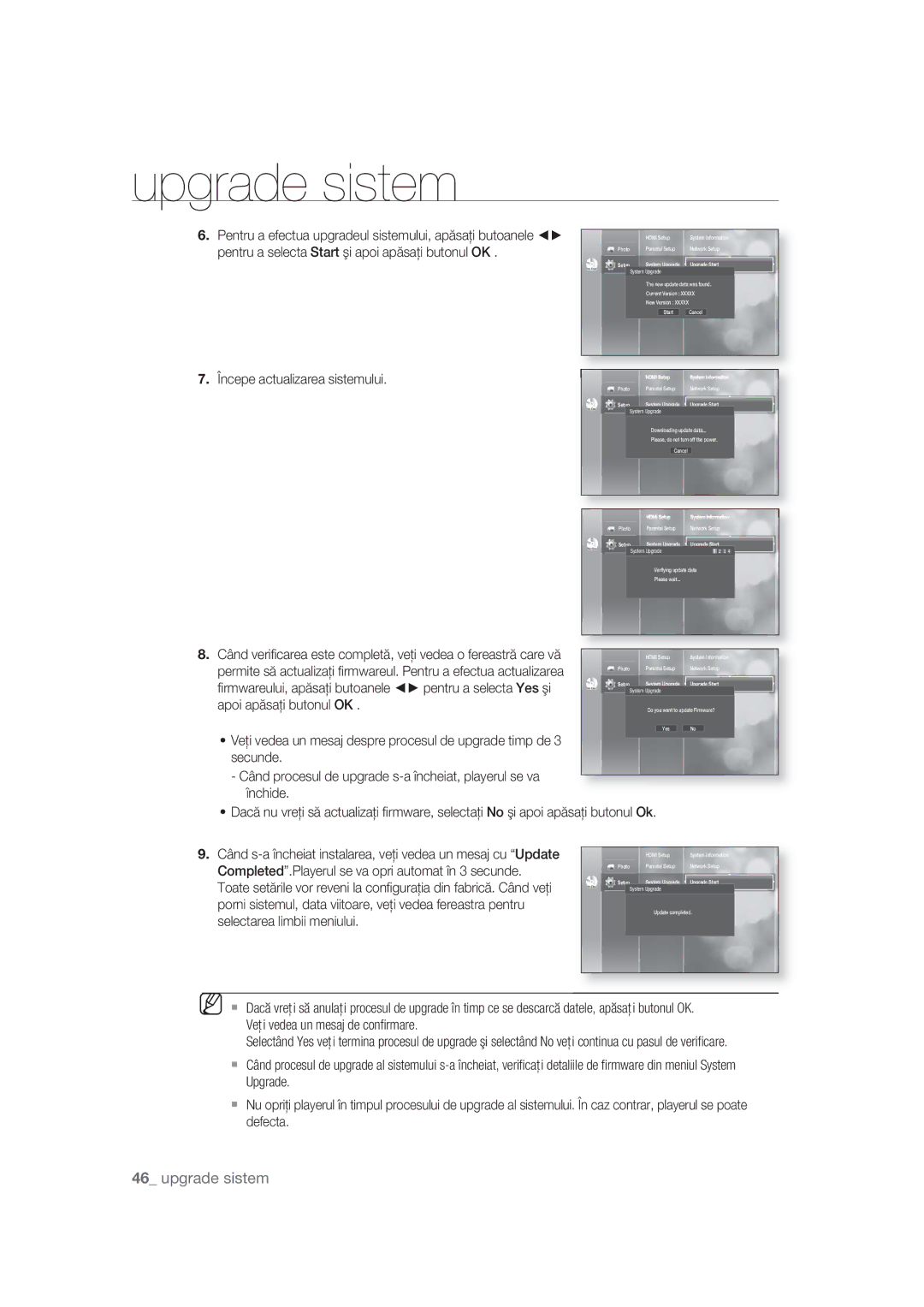 Samsung BD-P1400/EUR, BD-P1400/XEC manual Completed.Playerul se va opri automat în 3 secunde 