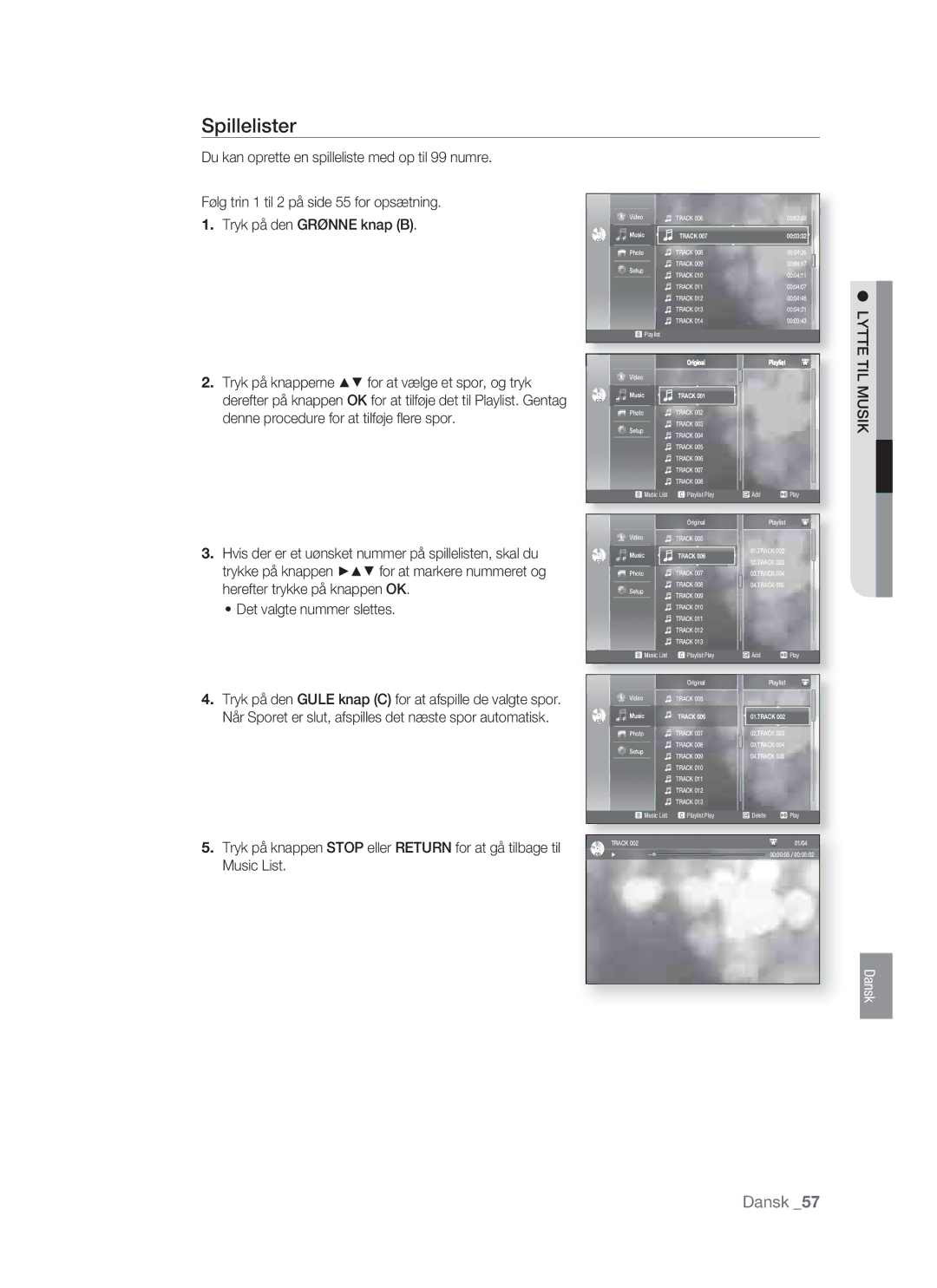 Samsung BD-P1400/XEE manual Spillelister, 000332 