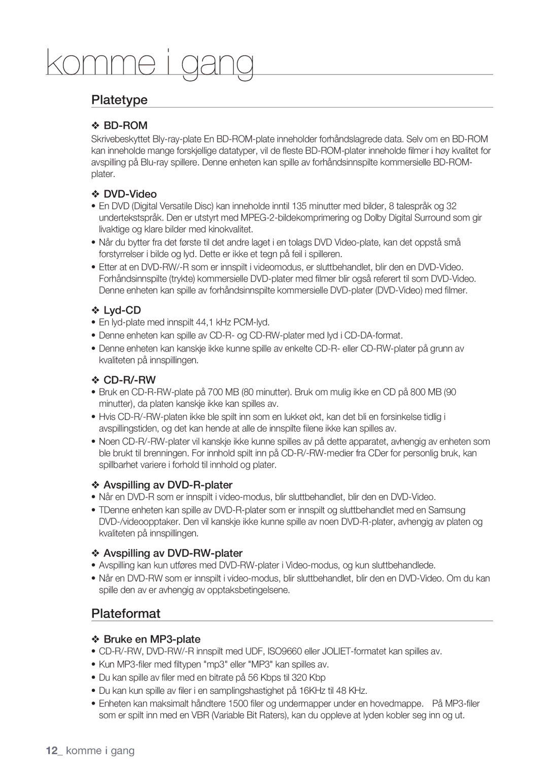 Samsung BD-P1400/XEE manual Platetype, Plateformat 