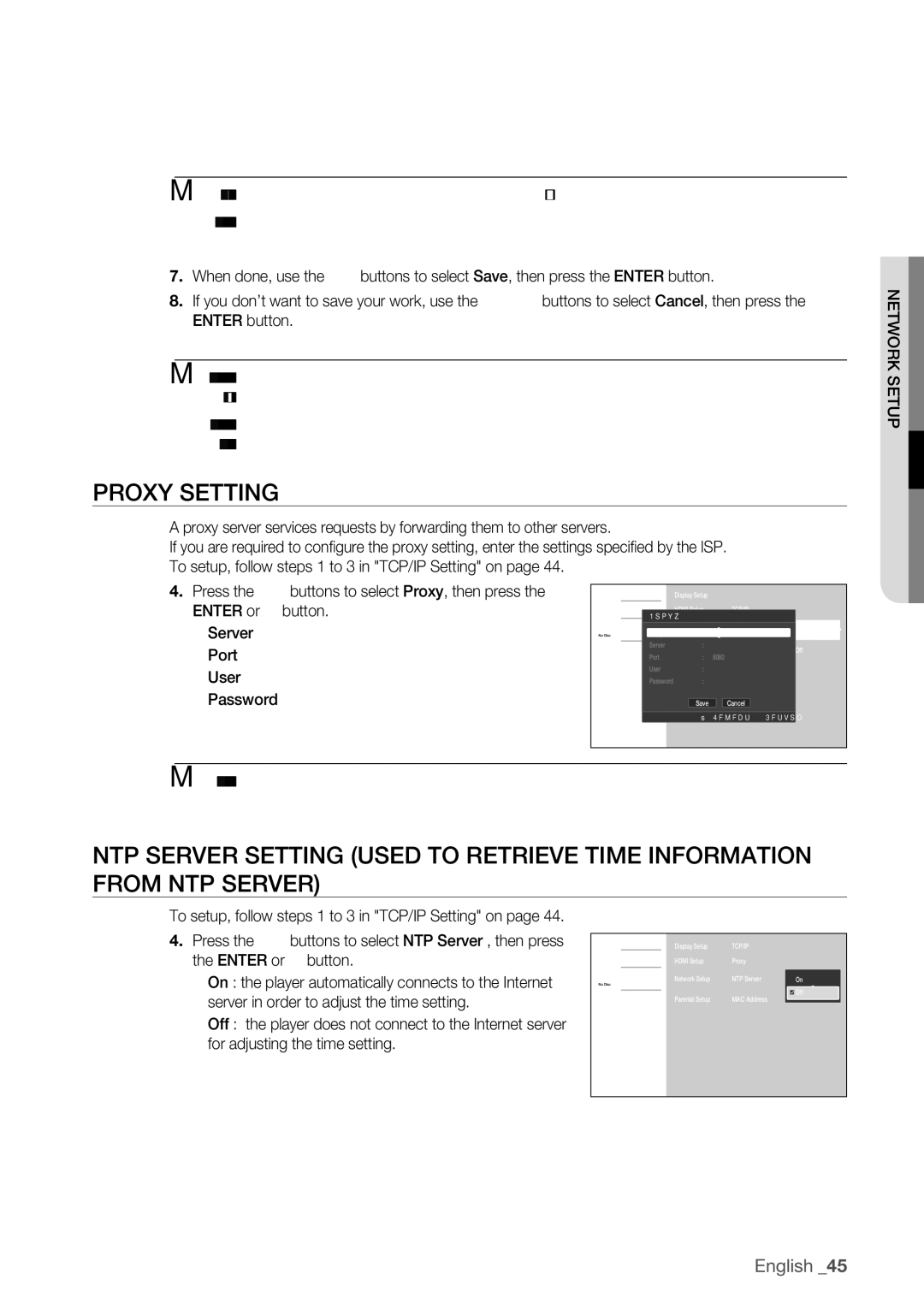 Samsung BD-P1500 user manual Proxy Setting 