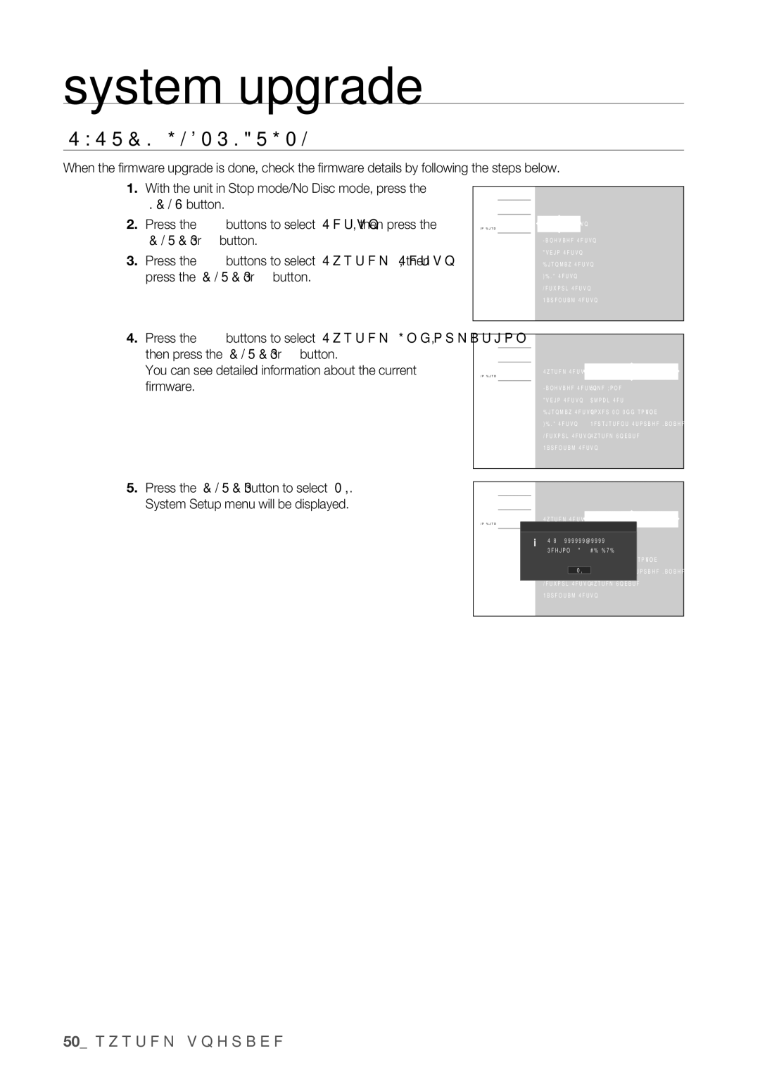 Samsung BD-P1500 user manual System Information 