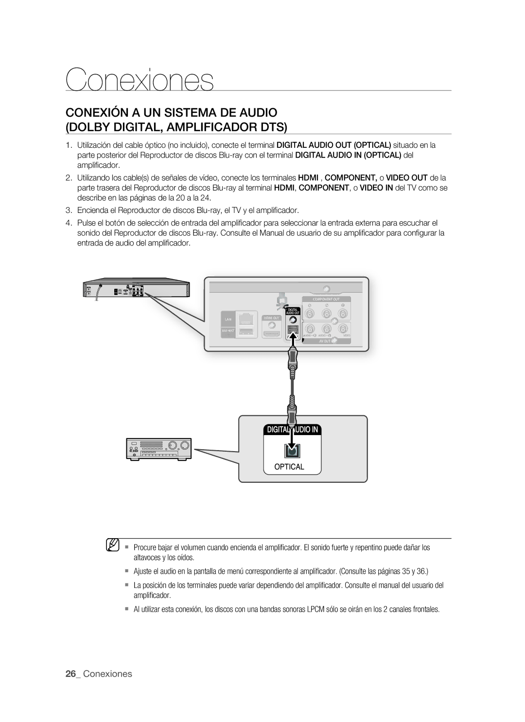 Samsung BD-P1500/EDC, BD-P1500/XEC manual Optical 