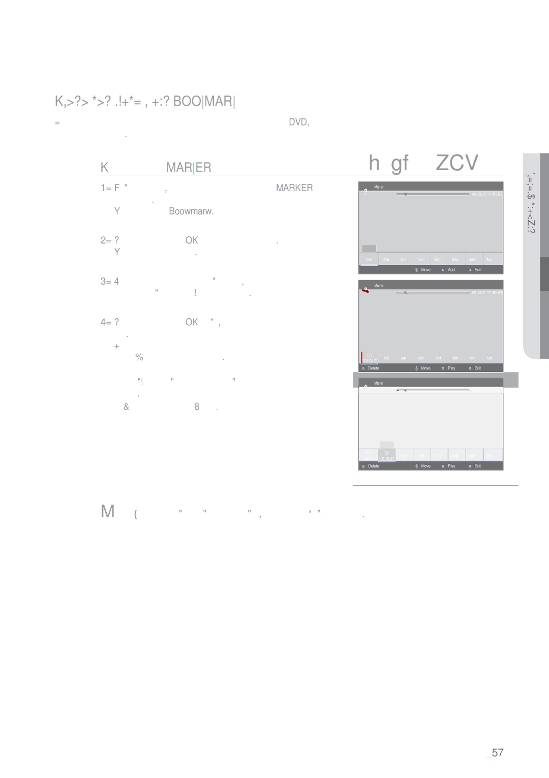 Samsung BD-P1500/EDC manual Χρηση ΤΗΣ Λειτουργιασ Bookmark, Χρήση του κουμπιού Marker 