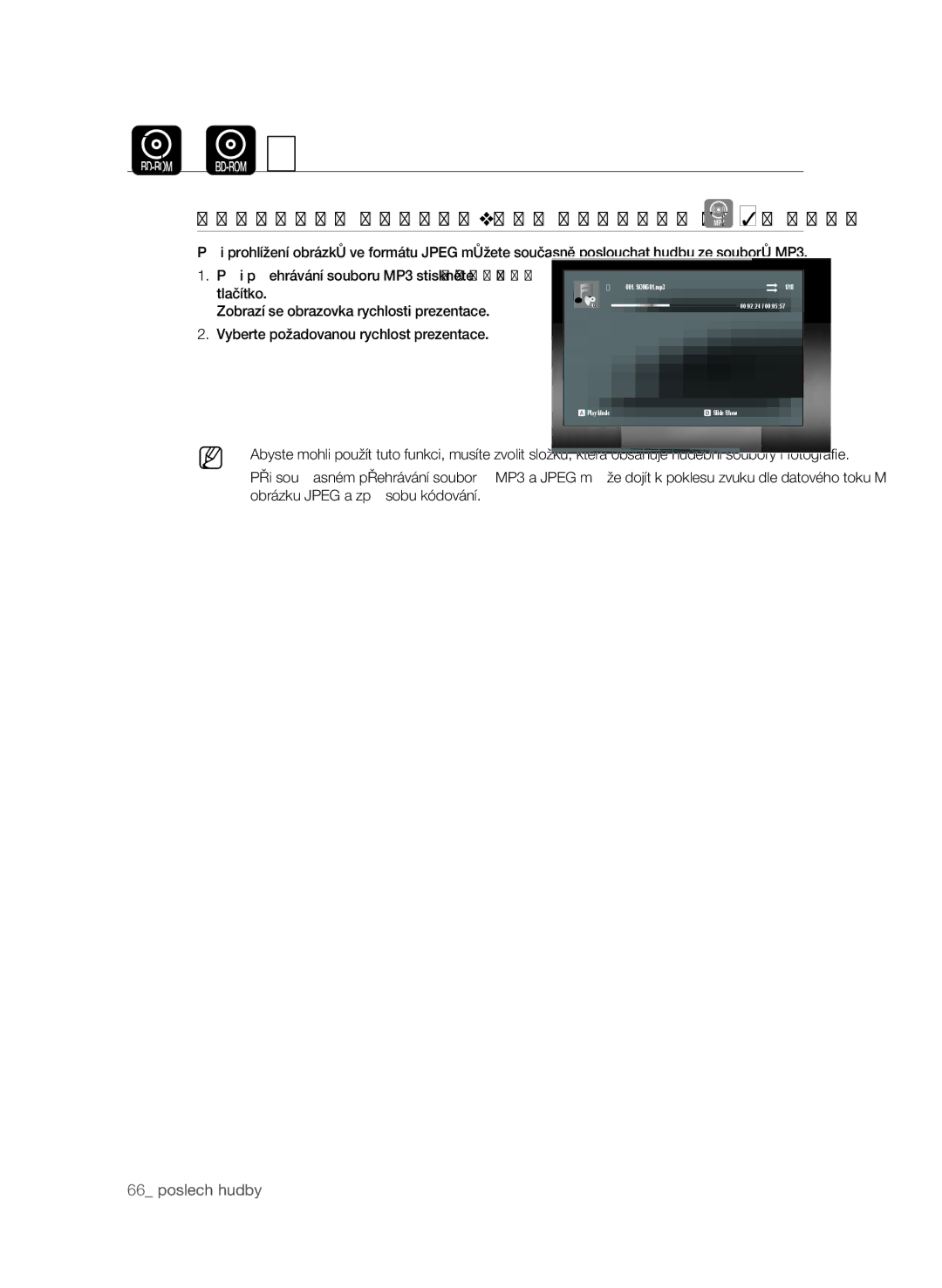 Samsung BD-P1580/EDC manual Agf, Současné přehrávání souborů MP3 a JPEg 