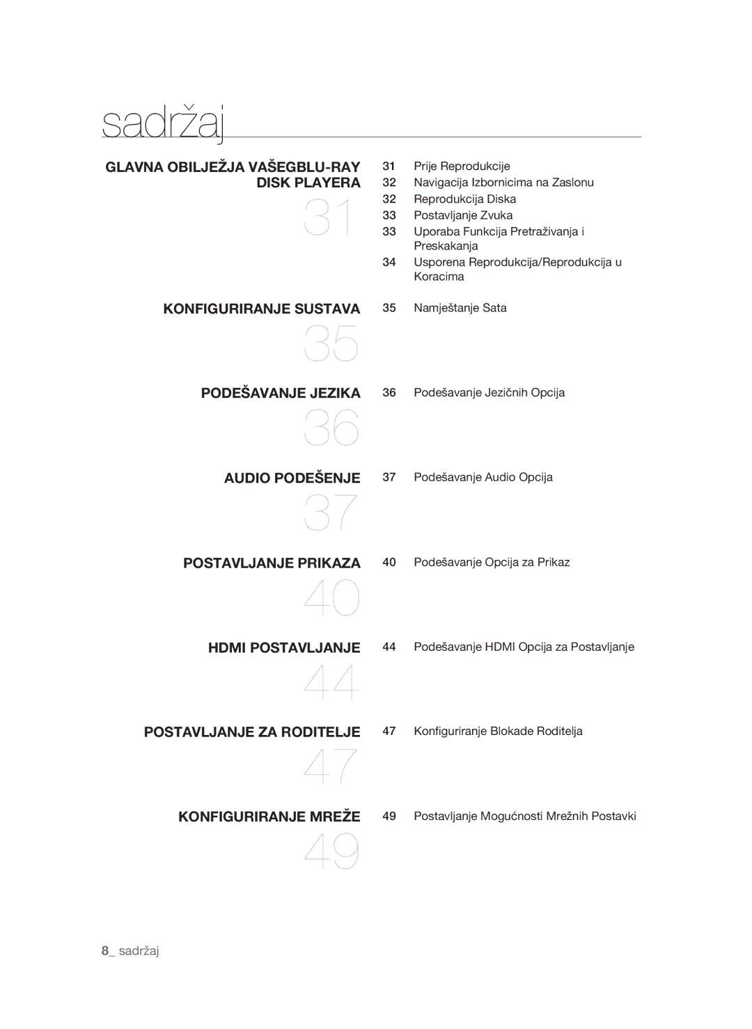 Samsung BD-P1580/EDC manual Prije Reprodukcije, Navigacija Izbornicima na Zaslonu, Reprodukcija Diska, Postavljanje Zvuka 