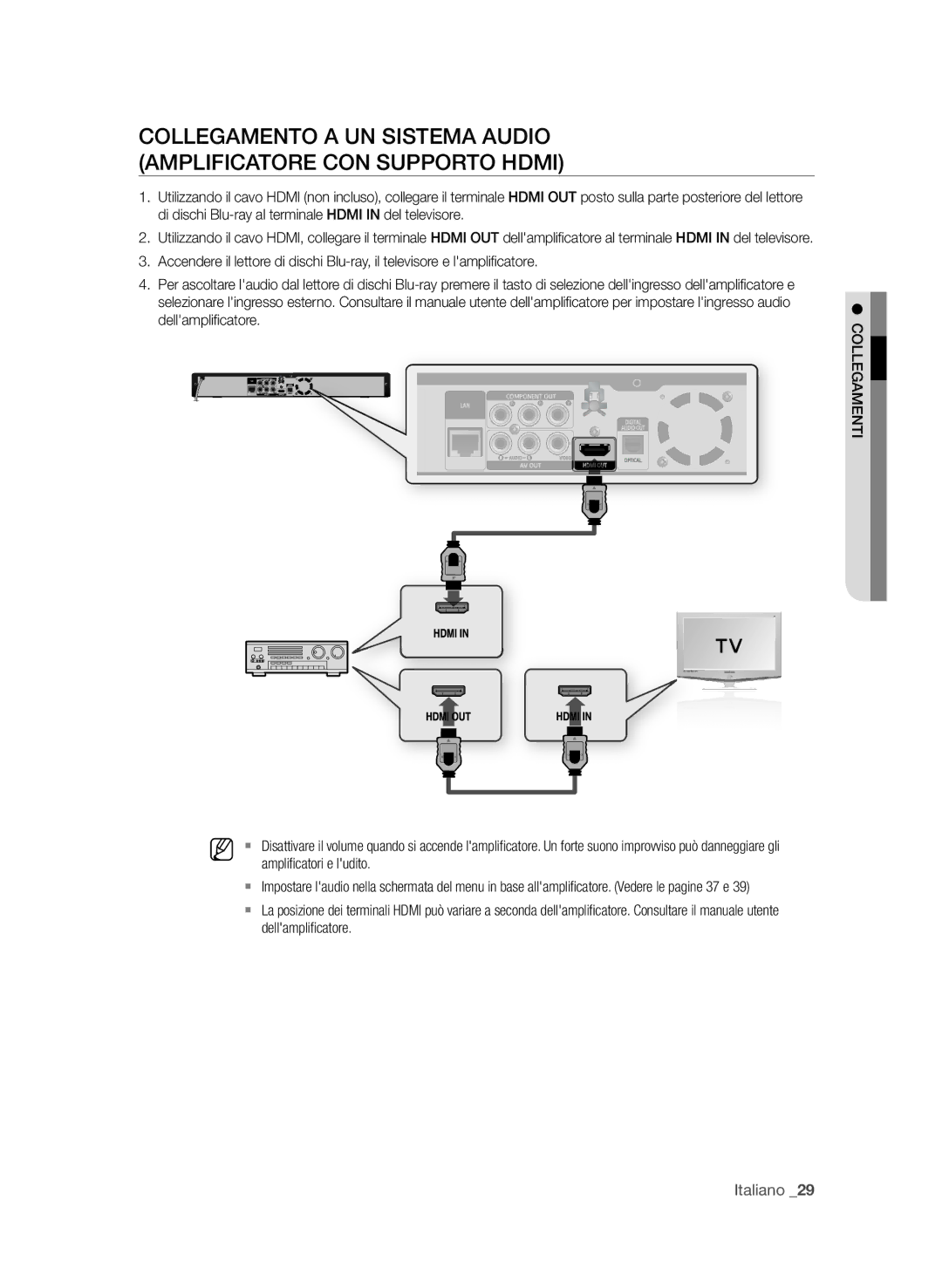 Samsung BD-P1580/XEF manual Italiano 