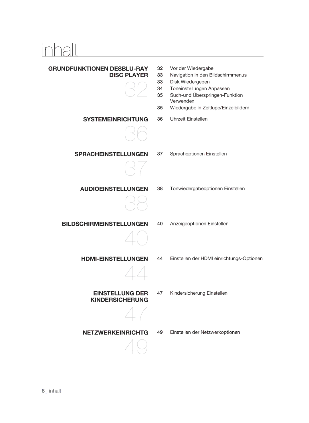 Samsung BD-P1595A/XEG Vor der Wiedergabe, Navigation in den Bildschirmmenus, Disk Wiedergeben, Toneinstellungen Anpassen 