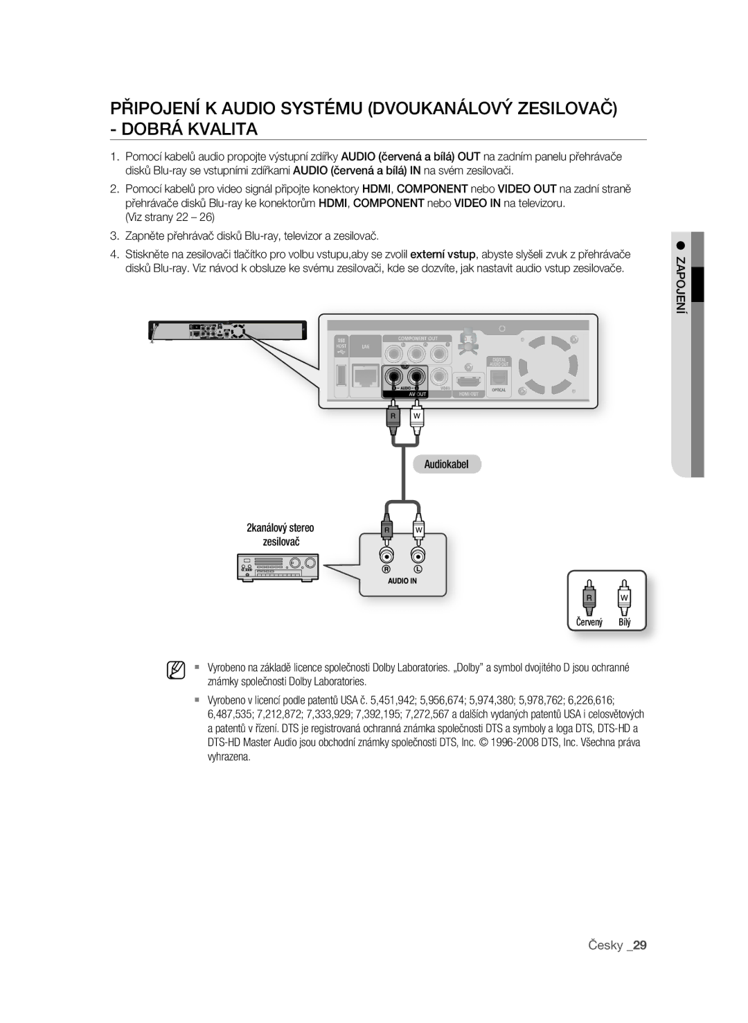 Samsung BD-P1600A/EDC manual Známky společnosti Dolby Laboratories, Vyhrazena, ZaPoJEní 