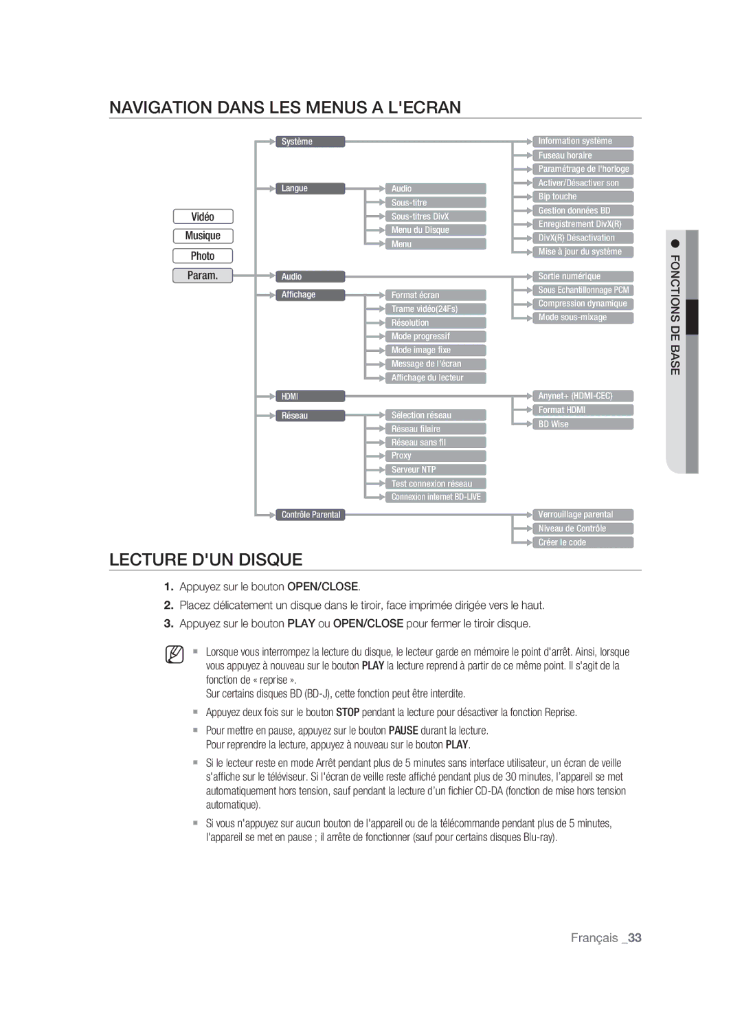 Samsung BD-P1600A/HAC, BD-P1600A/UMG, BD-P1600A/MEA manual Fonction de « reprise », Automatique 