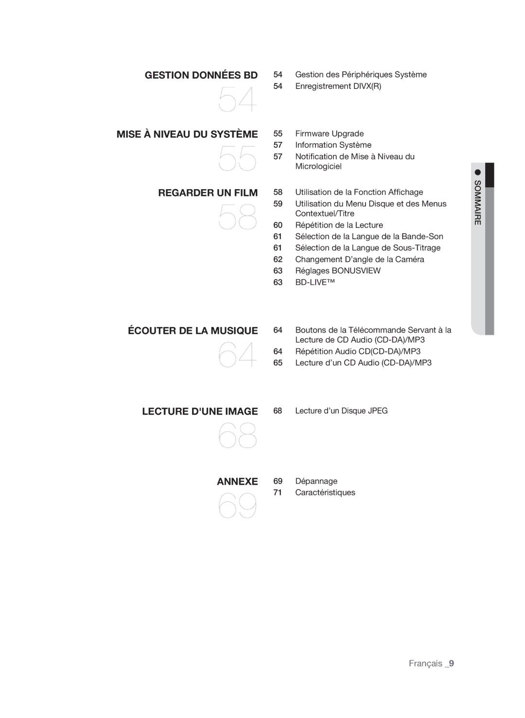 Samsung BD-P1600/XEF, BD-P1650/XEF manual Enregistrement DivxR, Gestion des Périphériques Système 