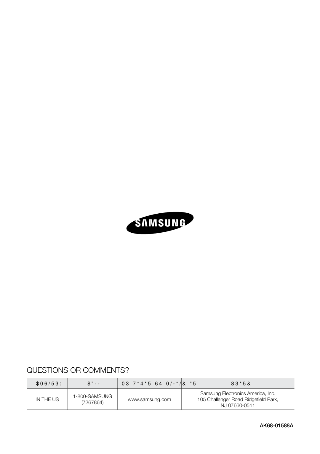 Samsung BD-P2500 user manual Questions or COMMENTS? 