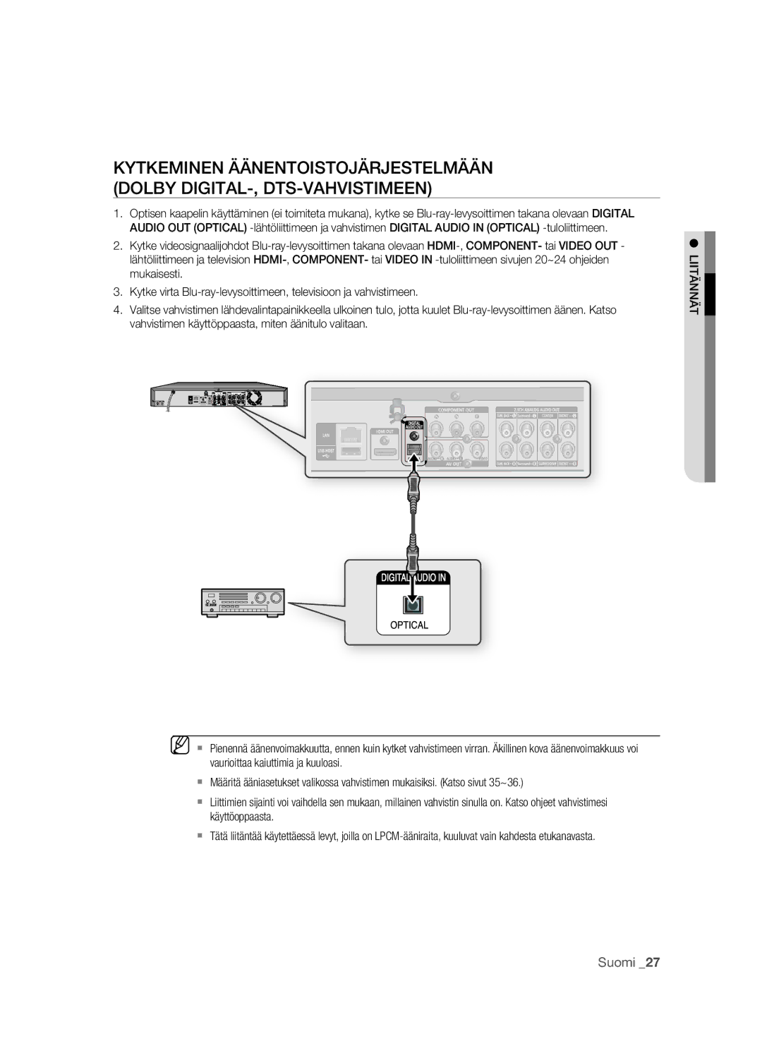 Samsung BD-P2500/XEE manual Suomi 