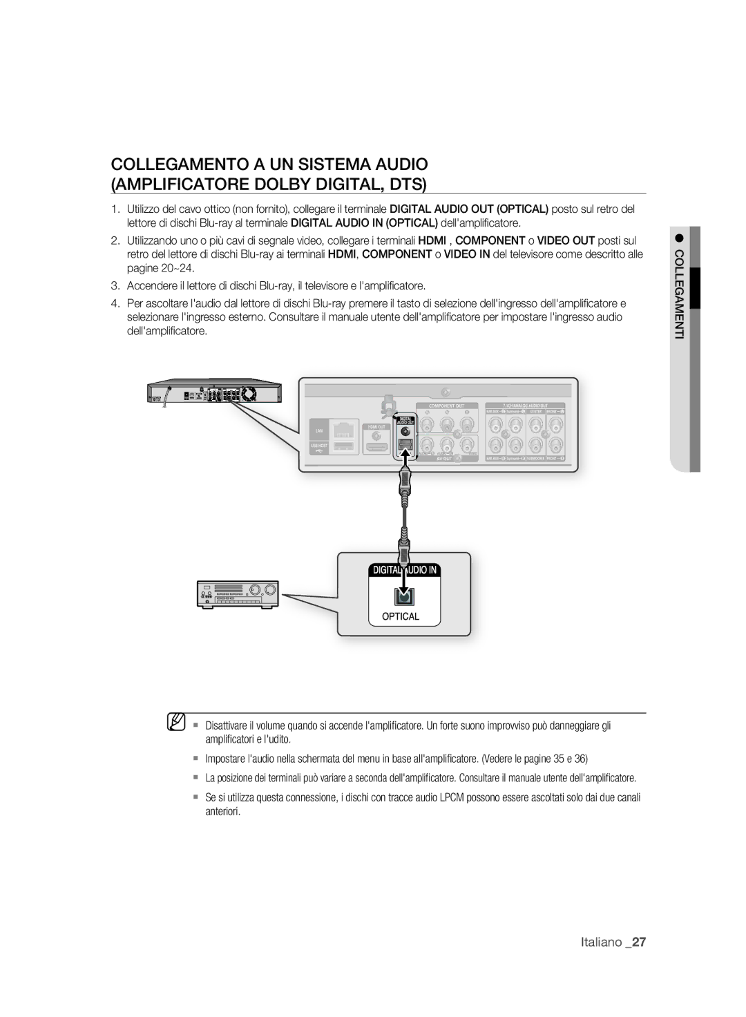 Samsung BD-P2500/XEF manual Italiano 