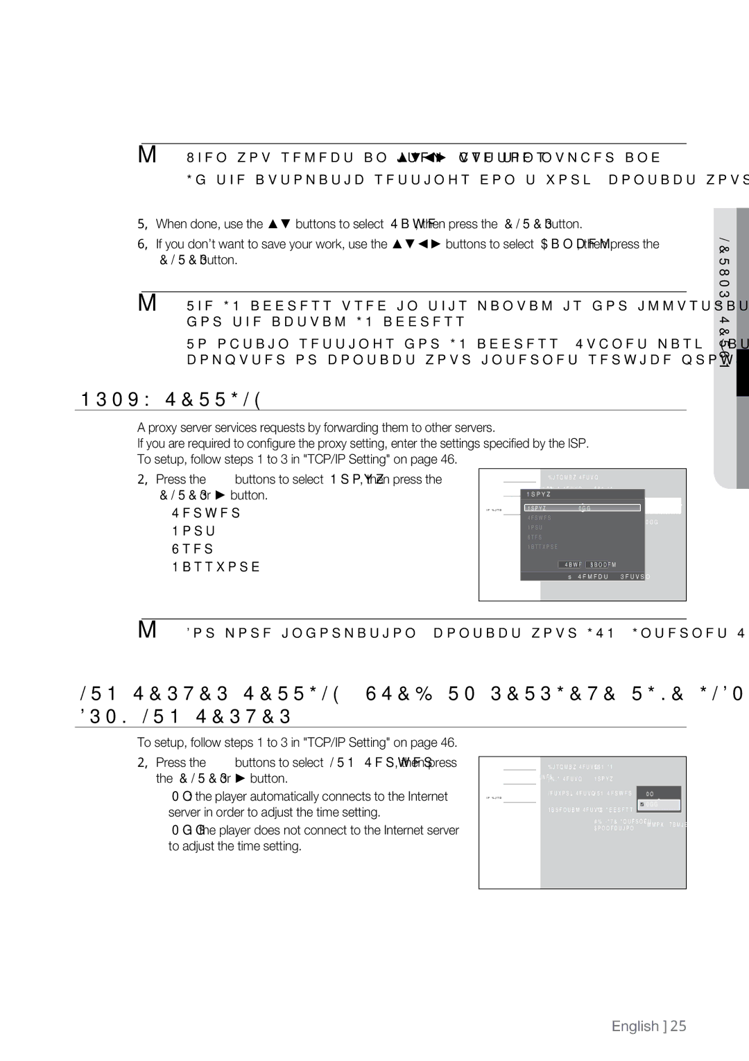 Samsung BD-P2550 user manual Proxy Setting 