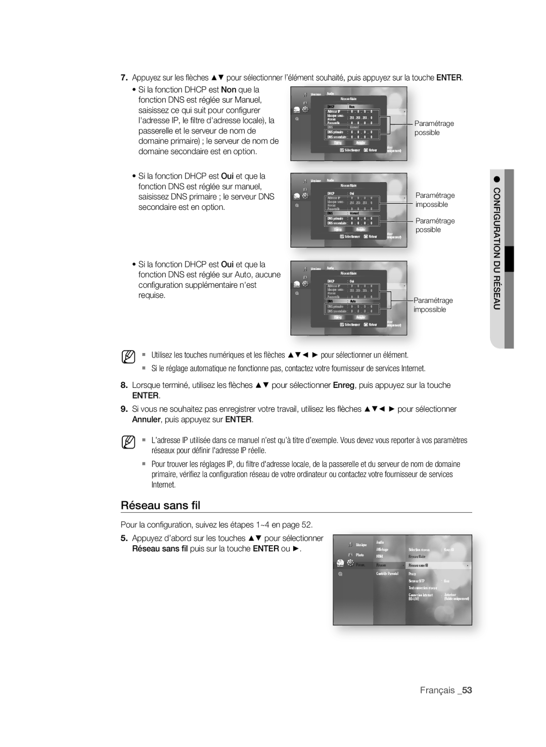 Samsung BD-P3600-XAC-0717, AK59-00104K user manual Français 3 