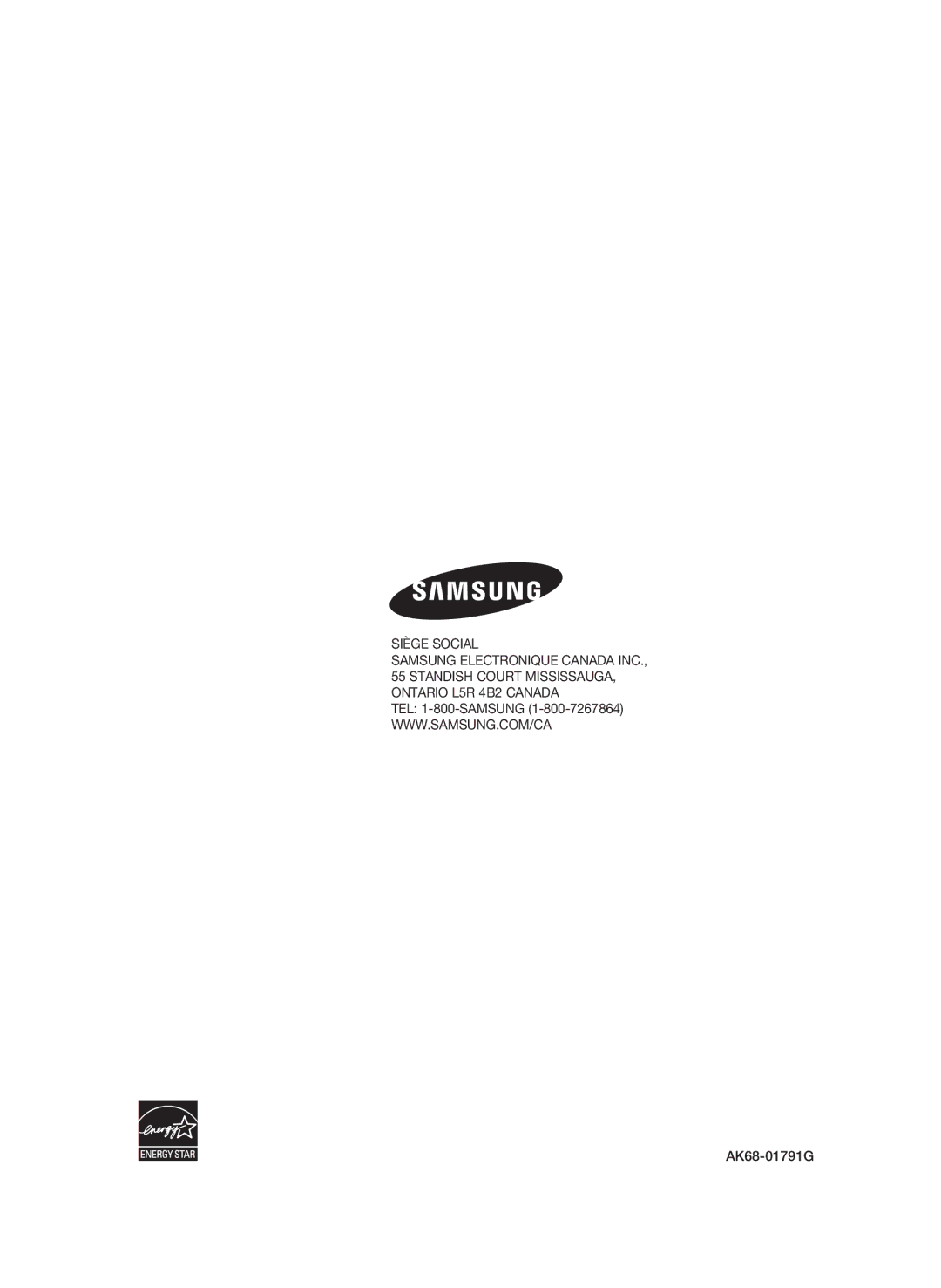 Samsung BD-P3600 user manual Siège Social 