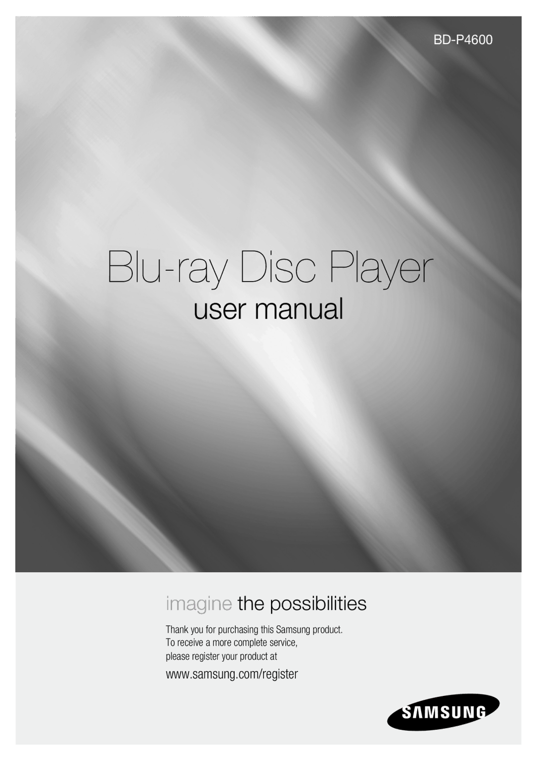 Samsung BD-P4600/EDC manual Συσκευή αναπαραγωγής Blu-ray Disc Εγχειρίδιο χρήσης 