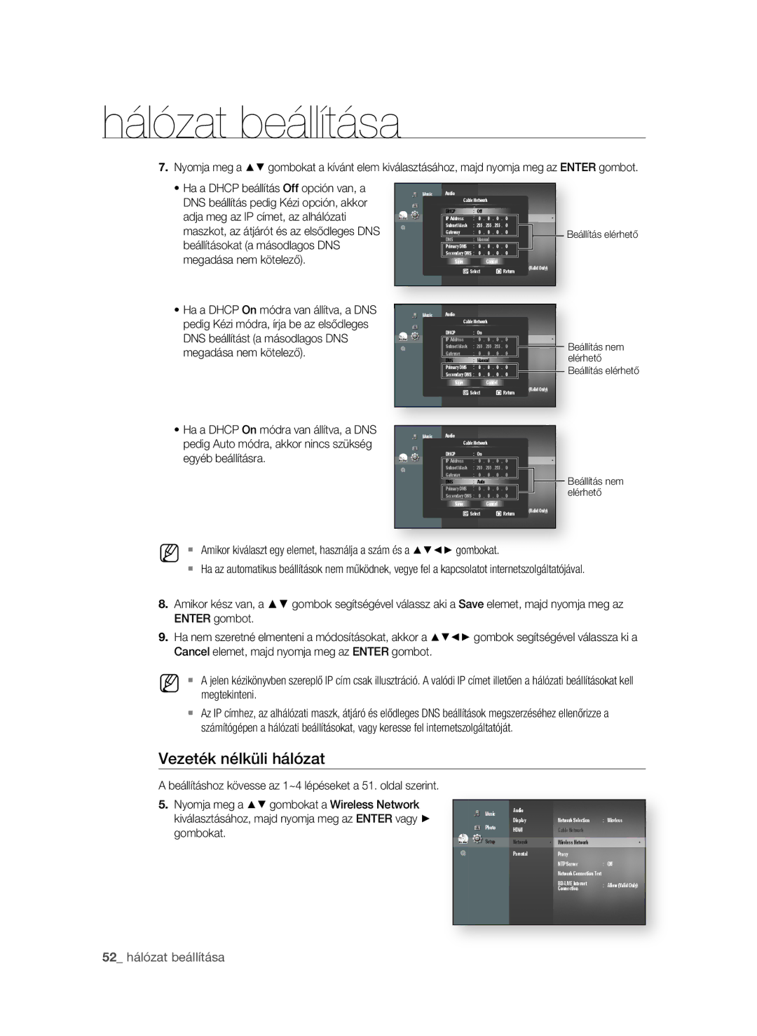 Samsung BD-P4600/EDC, BD-P4600/XEF, BD-P4600/XEE, BD-P4600/XEU manual Pedig Auto módra, akkor nincs szükség, Egyéb beállításra 