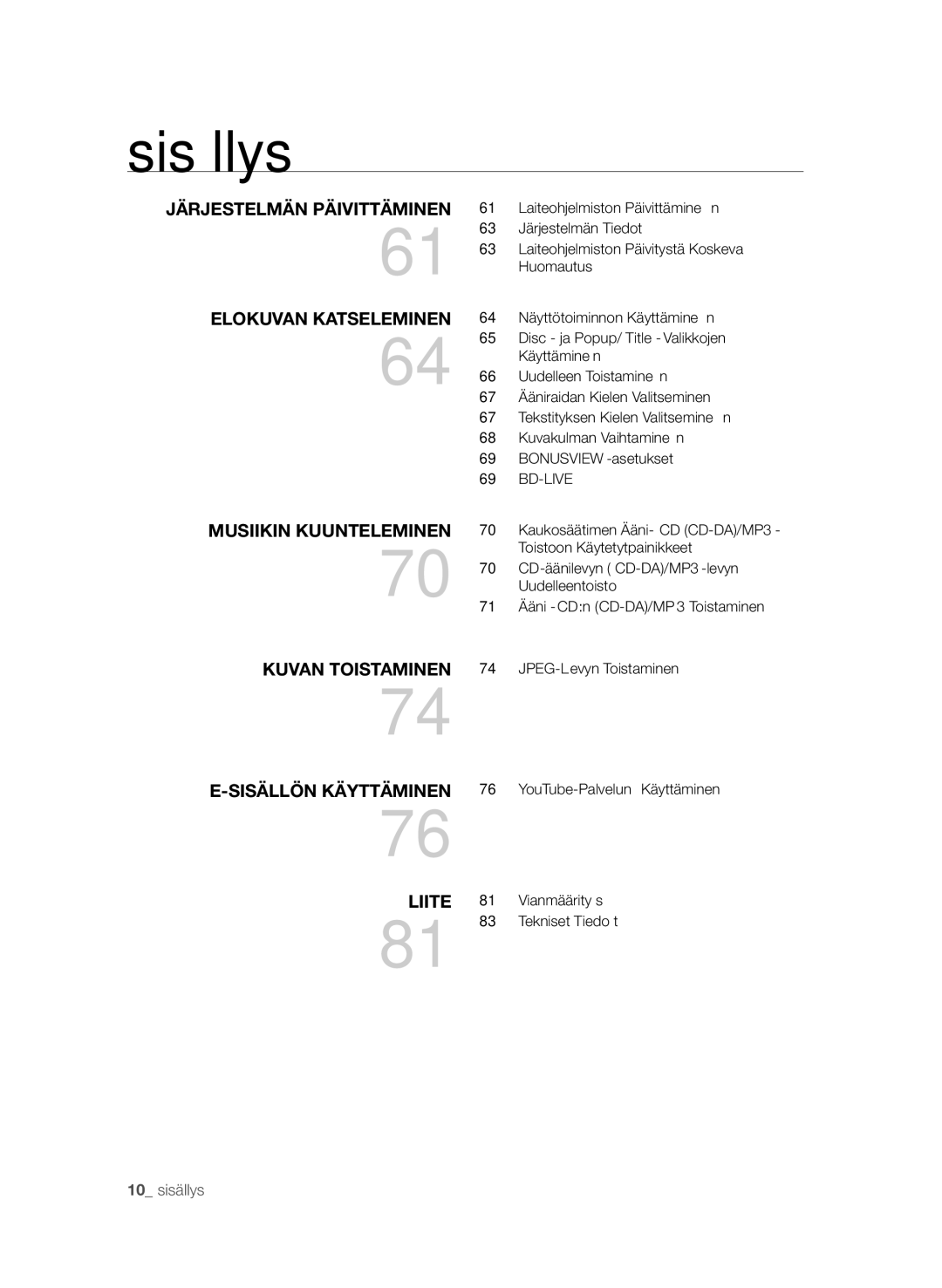 Samsung BD-P4600/XEE Laiteohjelmiston Päivittäminen, Järjestelmän Tiedot, Laiteohjelmiston Päivitystä Koskeva, Huomautus 