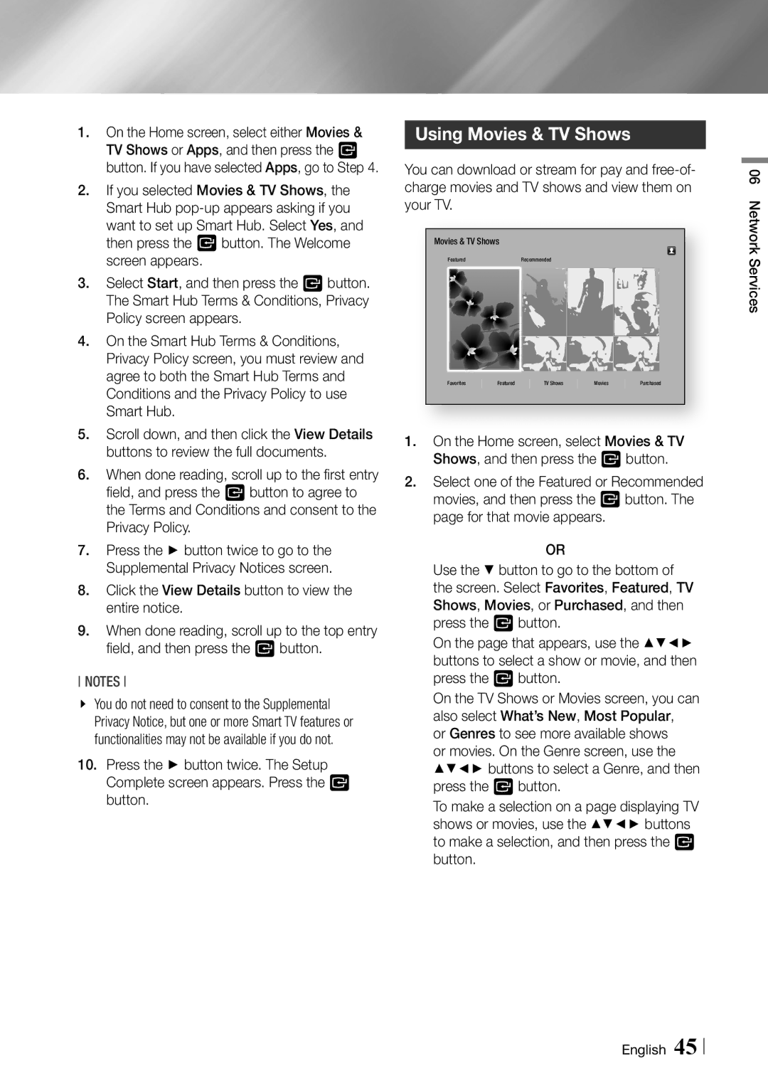 Samsung BDF5900 user manual Using Movies & TV Shows 