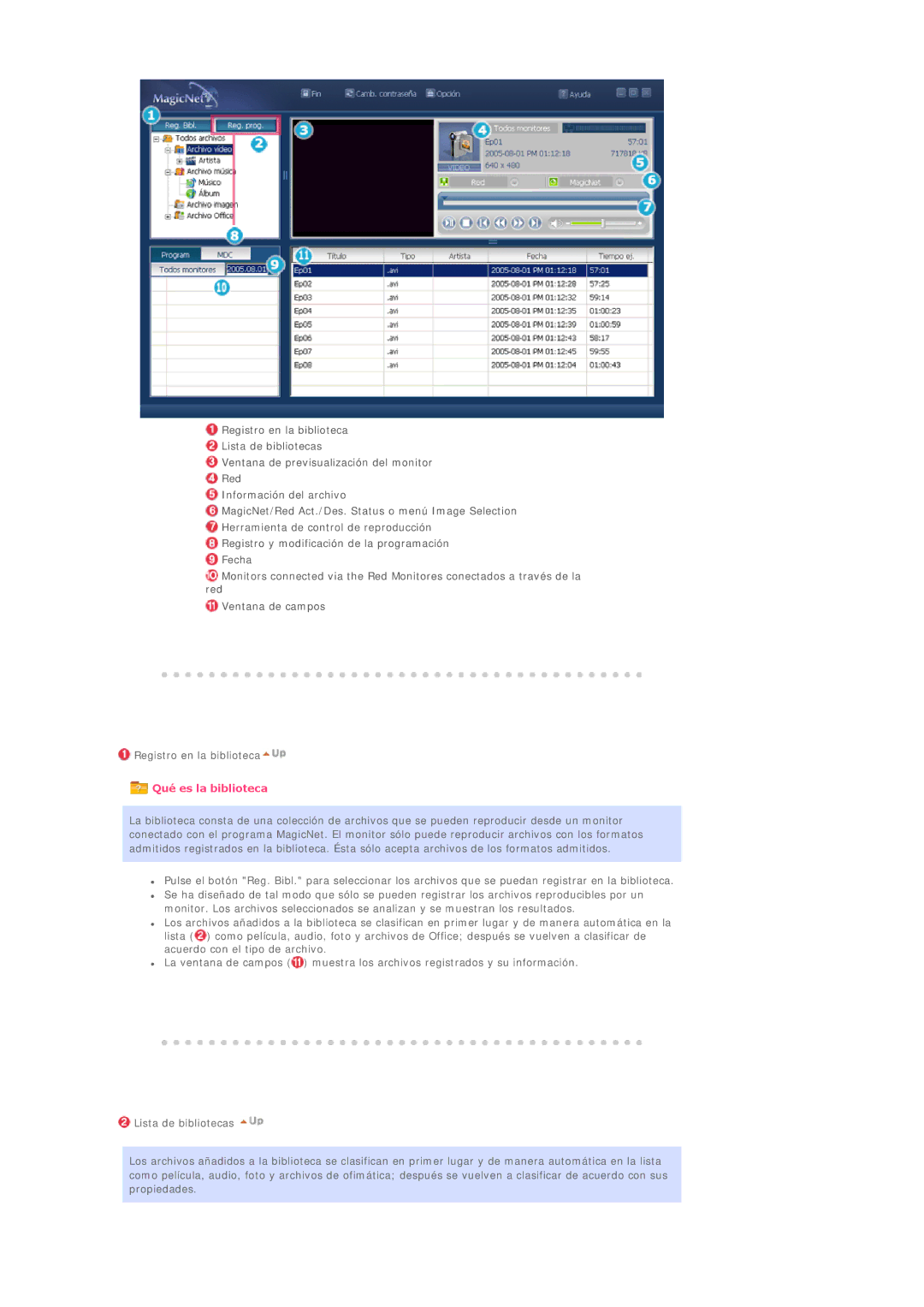 Samsung LS40BEPNSF/EDC, BE40PSNS/EDC, BE40TSNS/EDC manual Qué es la biblioteca 