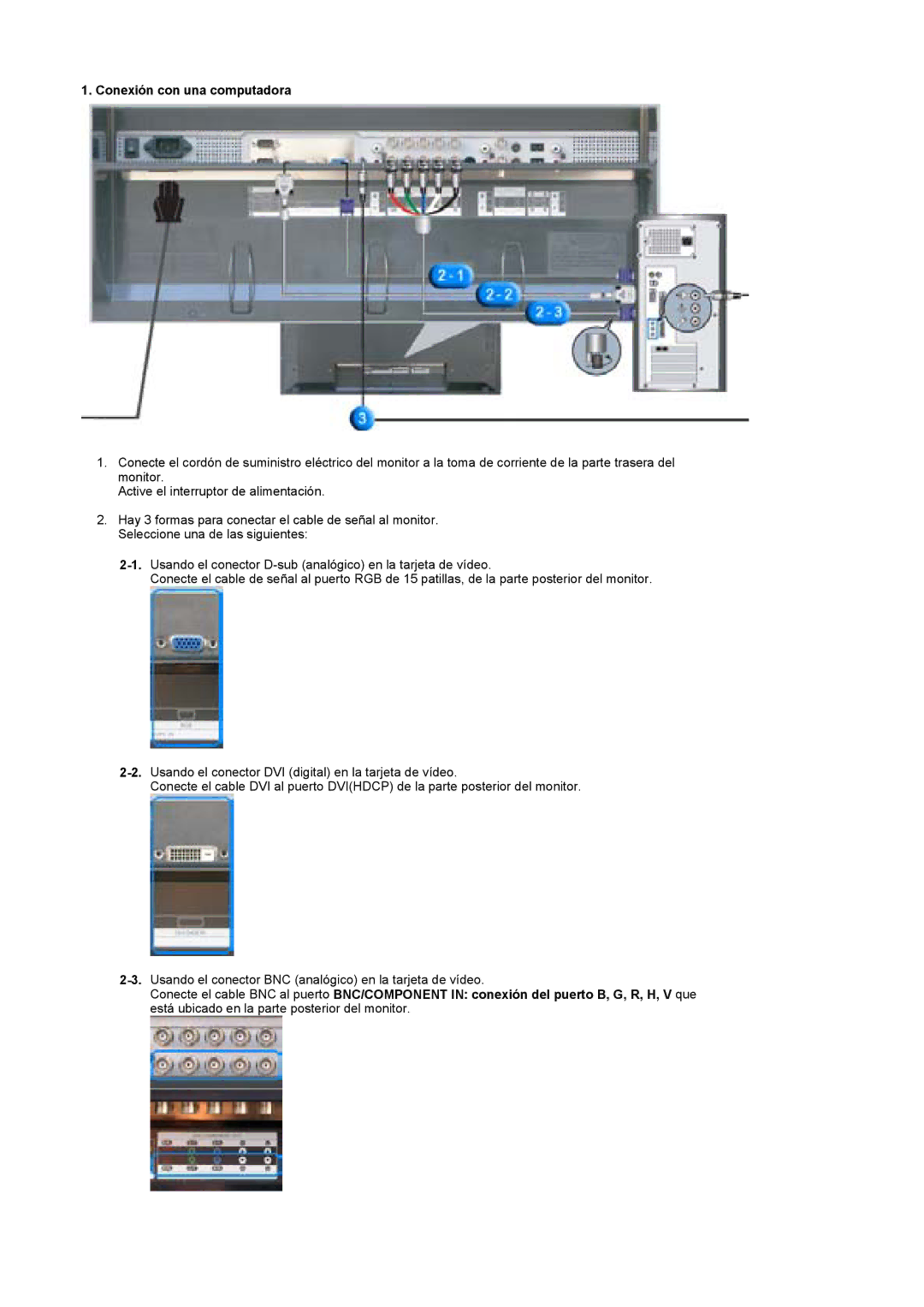 Samsung BE40TSNS/EDC, BE40PSNS/EDC, LS40BEPNSF/EDC manual Conexión con una computadora 