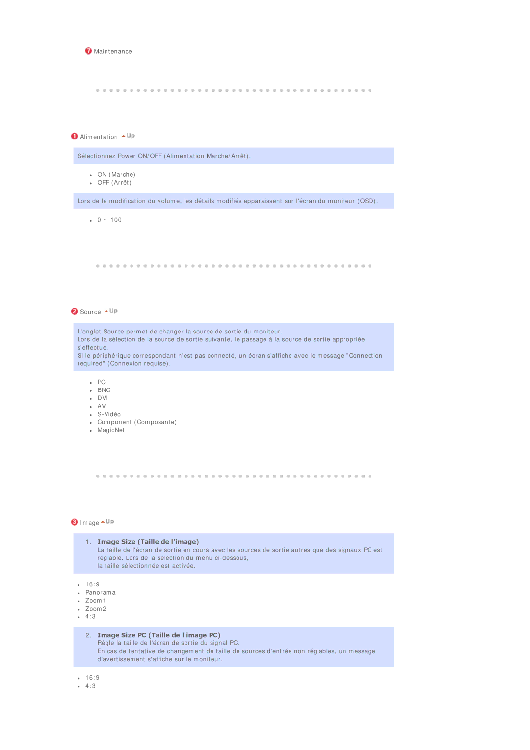 Samsung BE40TSNS/EDC, BE40PSNS/EDC manual Image Size Taille de limage 