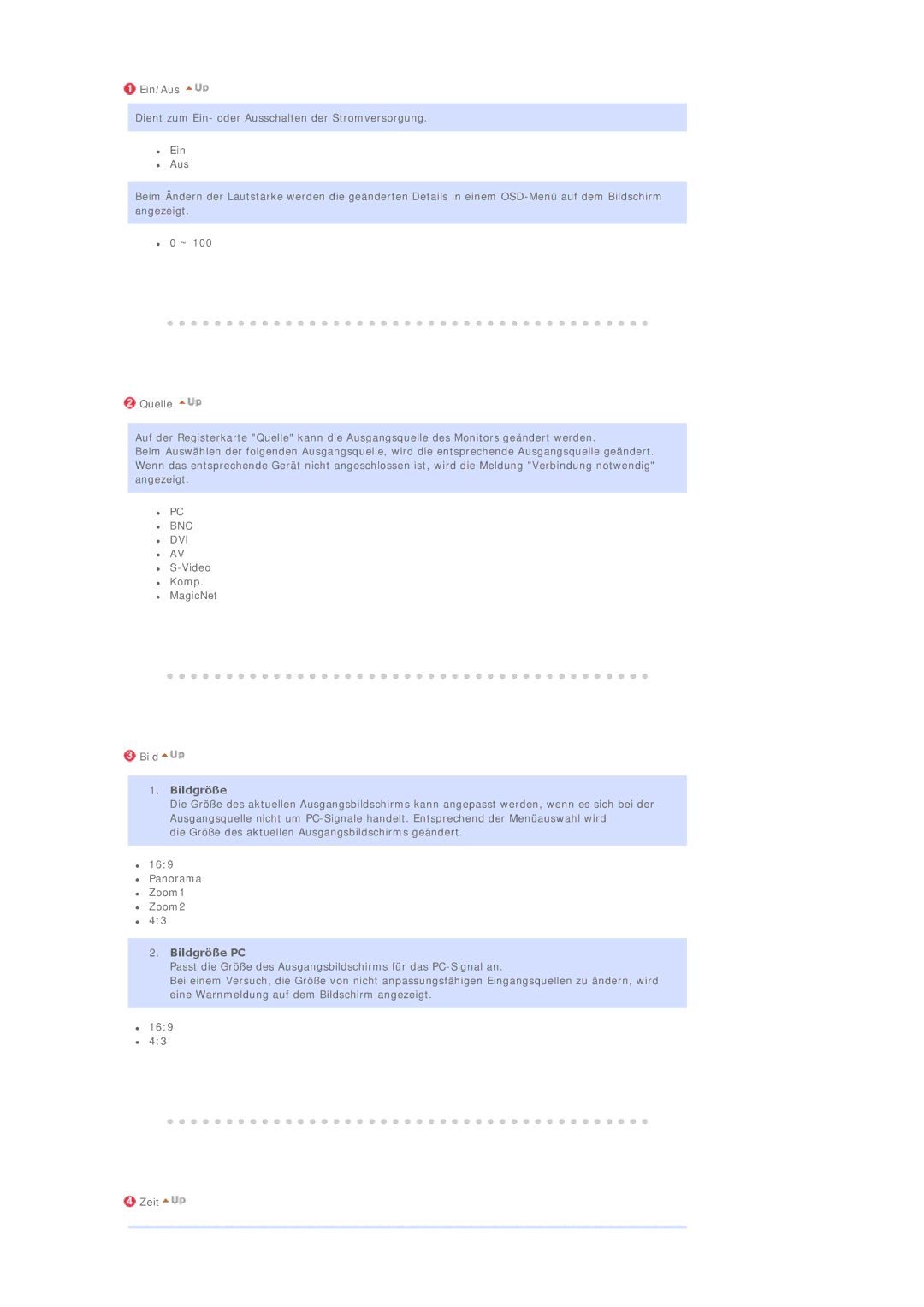 Samsung BE40TSNS/EDC, BE40PSNS/EDC manual Bildgröße PC 